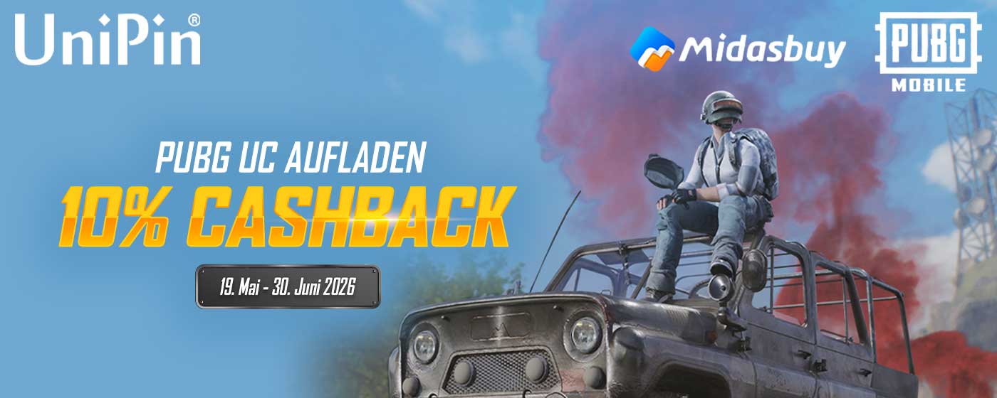🎮 Schließ dich dem Squad an & sichere dir 10 % Cashback auf PUBG UC 💸